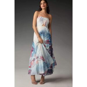 Anthropologie Geisha Designs Strapless Cutout Maxi Dress $368